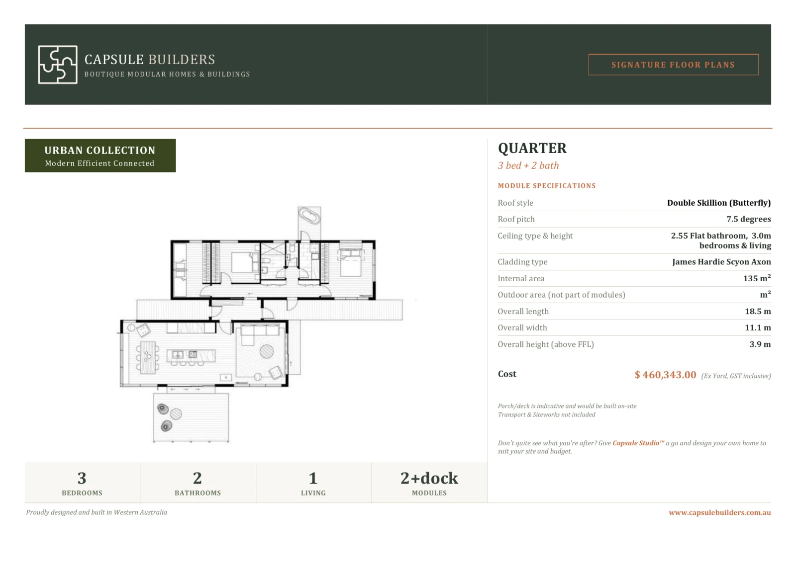 Quarter floor plan flyer — Urban Collection